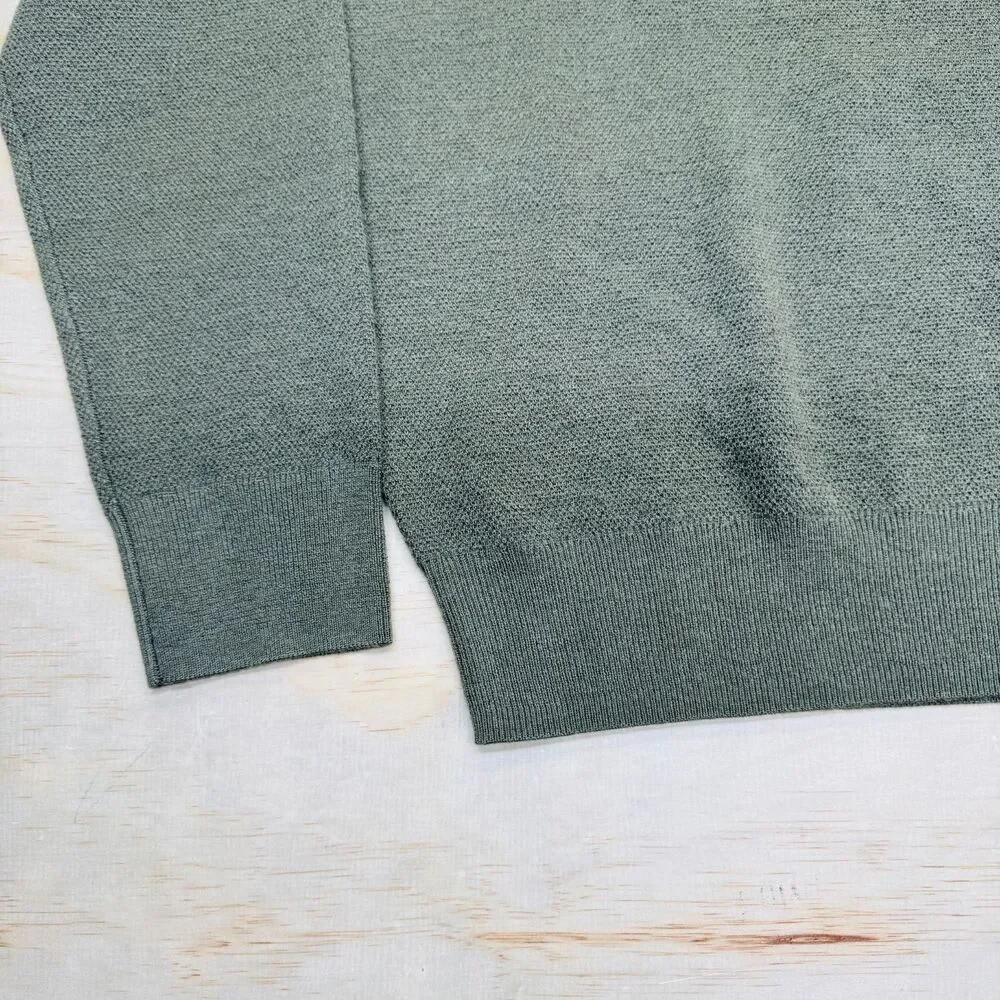 NEW RLX Ralph Lauren 100% Cashmere Crewneck Olive Green Sweater MD